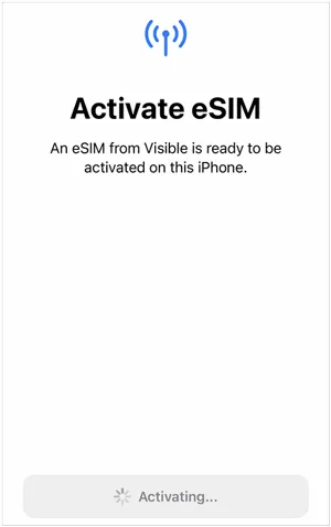 Activa la eSIM con la aplicación del operador.