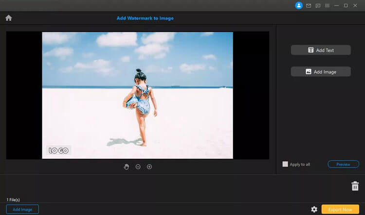 add text watermark to image