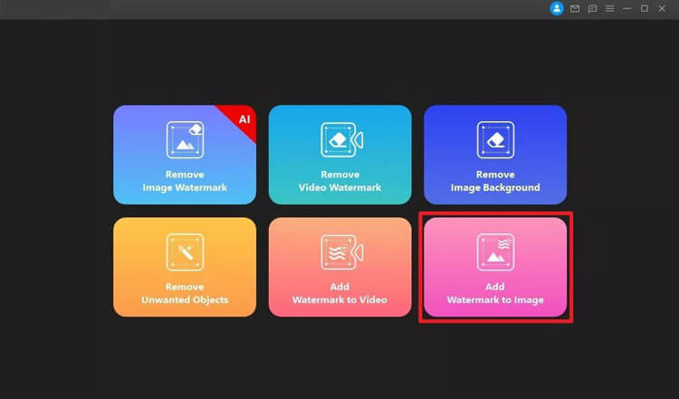 choose add watermark to image mode