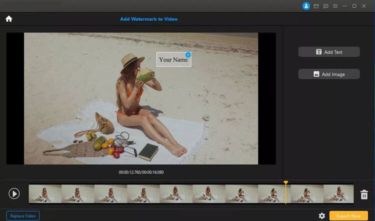 add text watermark to video