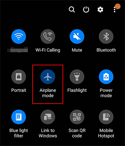 enable airplane