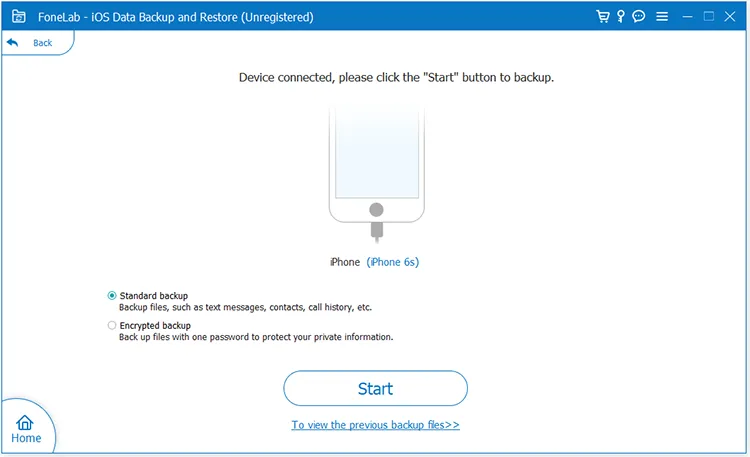 select a backup mode