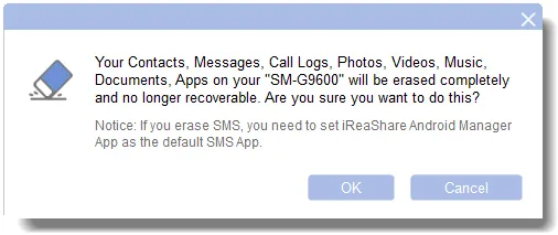 confirm the deletion