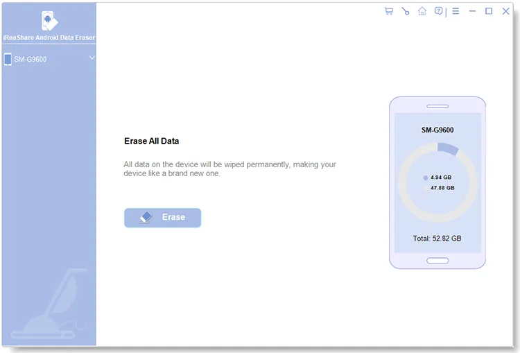 reset android phone with android data eraser