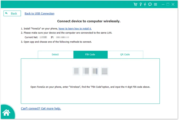 enter pin code to make a connection