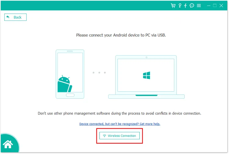 choose wireless connection