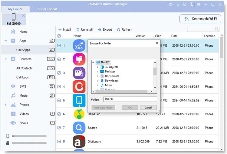 install apps from pc to android
