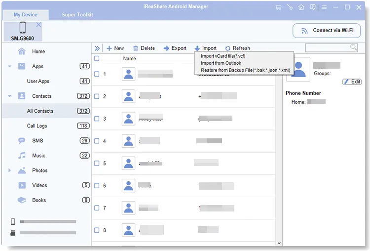 import contacts from computer to samsung