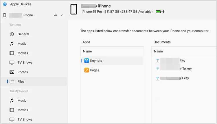 trasferire file dal pc all'iphone con l'app per dispositivi Apple