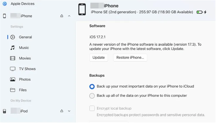 copy photos from iphone to pc with the apple devices app