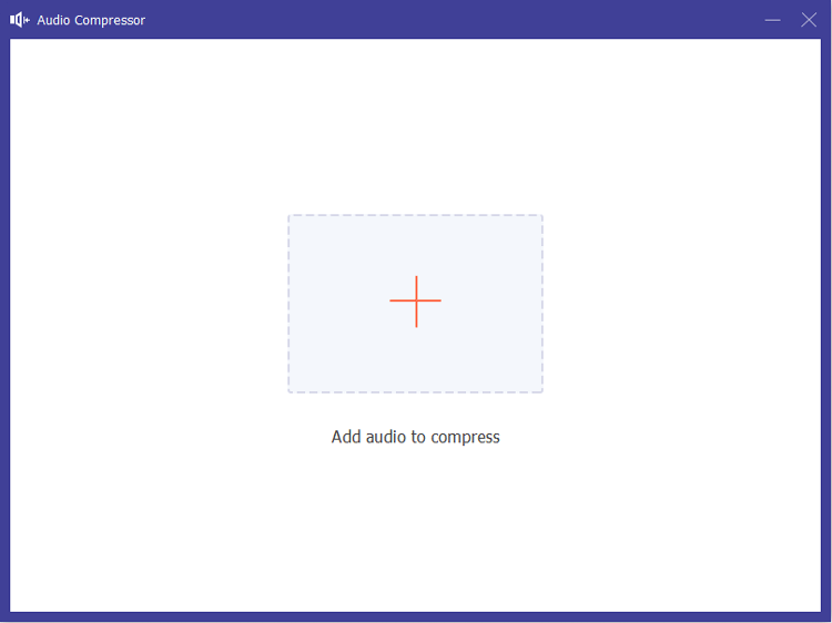 upload an audio to compress