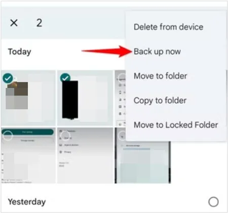 Realice una copia de seguridad manual de sus fotos y vídeos en Google Fotos