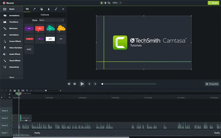 Bildschirmaufzeichnungsprogramm für PC - Camtasia