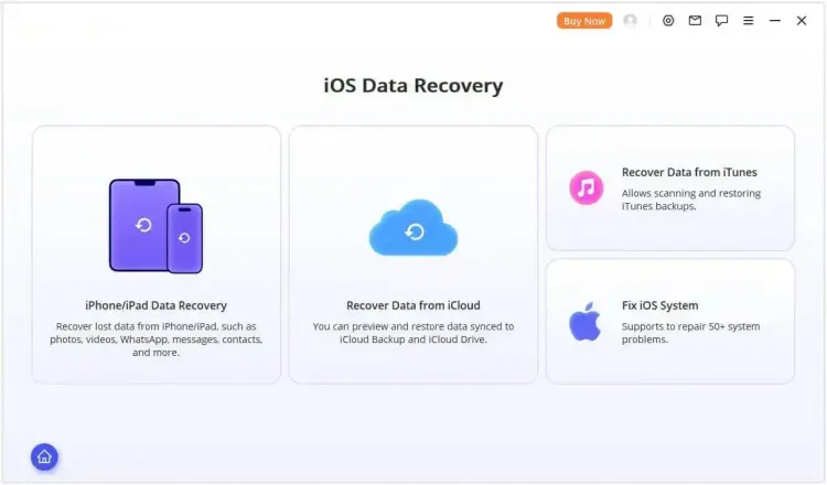 进入 iPhone/iPad 数据恢复模块
