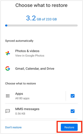 restore data to android wirelessly