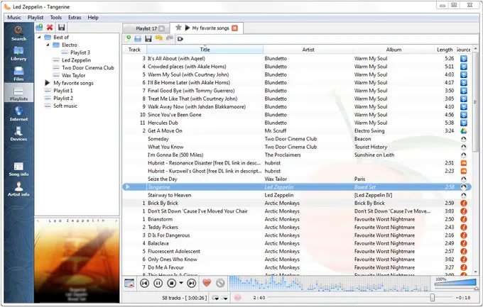 Alternativa a iTunes para dispositivos iOS: la aplicación Clementine.