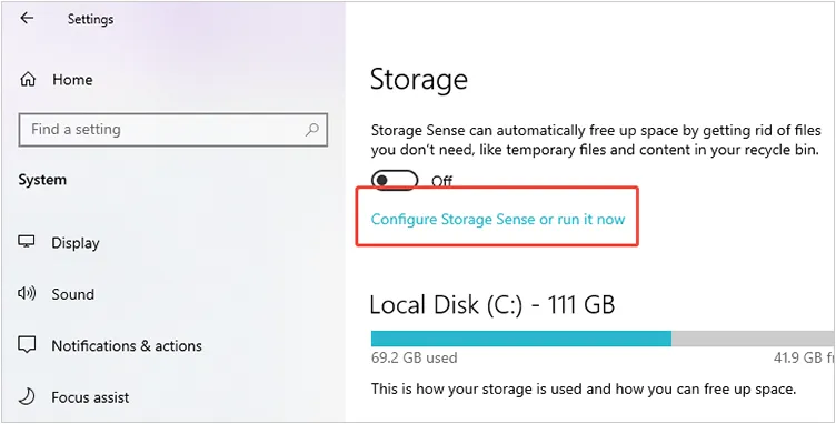 use o Storage Sense para excluir arquivos automaticamente