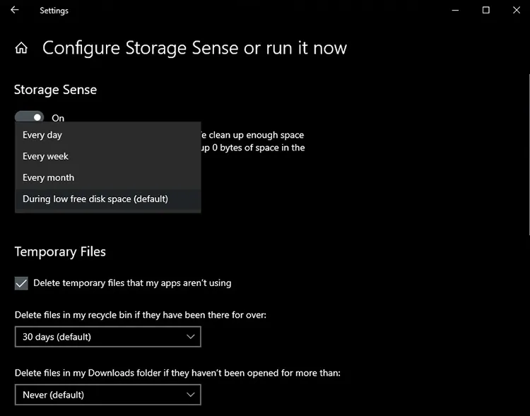 clean up ssd on windows 10 pc with storage sense