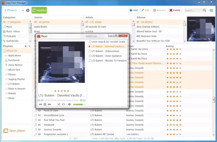 Gestiona tu música con una alternativa a iTunes: CopyTrans Manager.