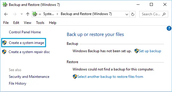 通过系统映像备份将 Windows 11 备份到外部驱动器