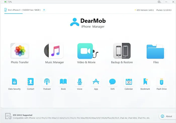 Alternativa a iTunes para gestionar y transferir archivos de iPhone: Dearmob iPhone Manager