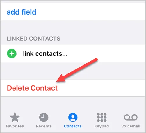 delete contacts on iphone one by one