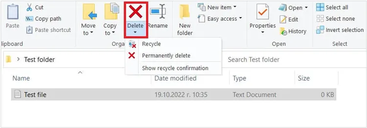 Dateien unter Windows 11 mit dem Datei-Explorer-Menüband endgültig löschen