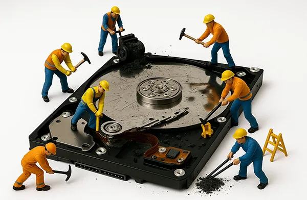 como destruir um disco rígido