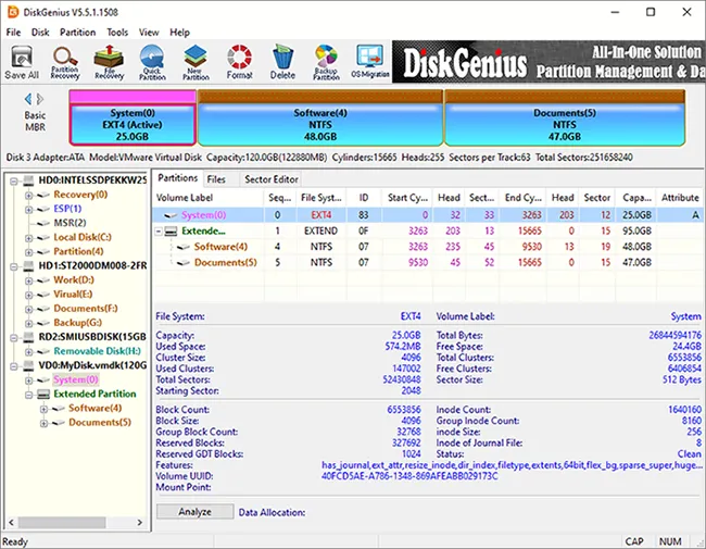 software di cancellazione hdd diskgenius