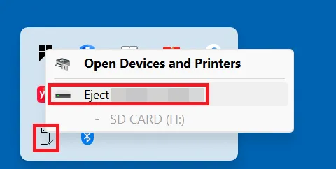 PCからSDカードを安全に取り出す