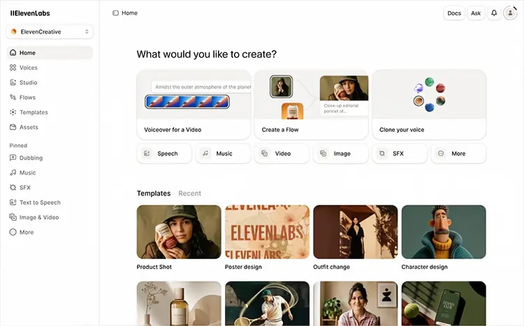 Elevenlabs, synthèse vocale française en ligne gratuite