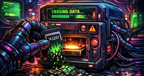 Cómo borrar datos de la tarjeta Sony XQD de forma permanente