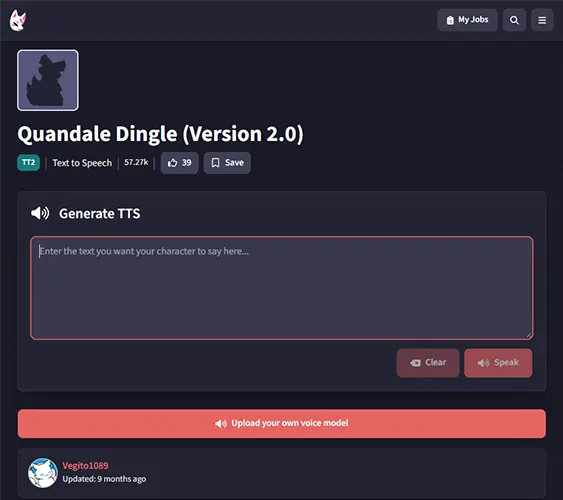 fakeyou quandale dingle text to speech