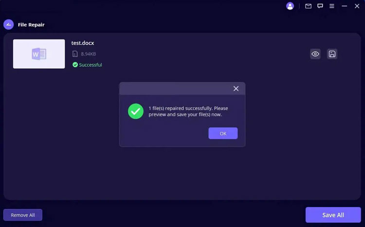 save repaired files