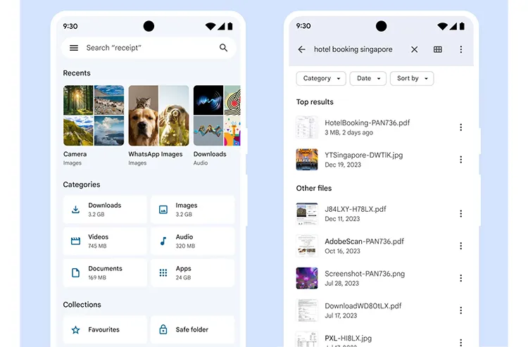 remove files from android phone with files by google