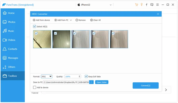 convert heic images