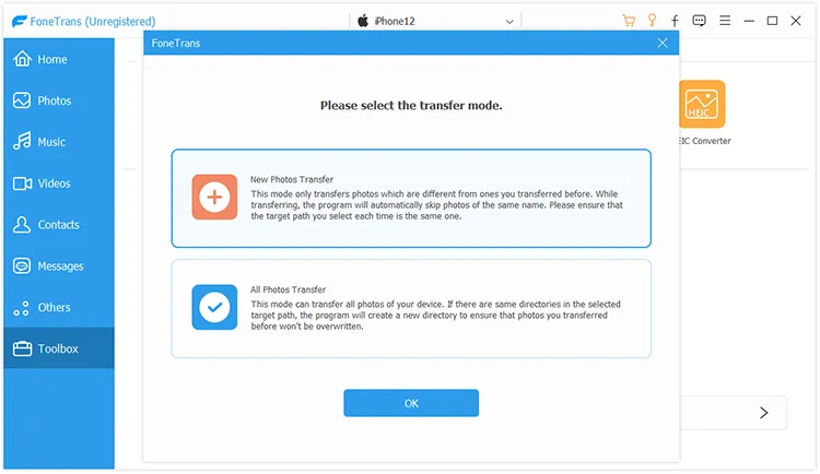 transfer all photos from iphone to pc at once