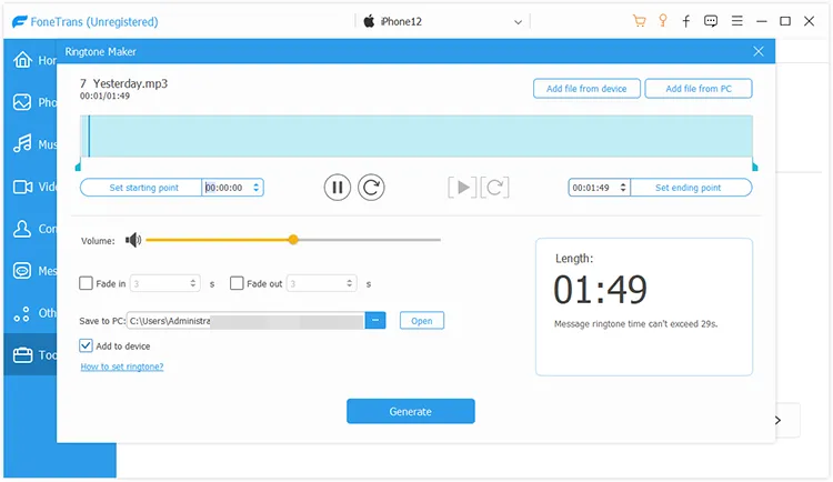 create ringtones