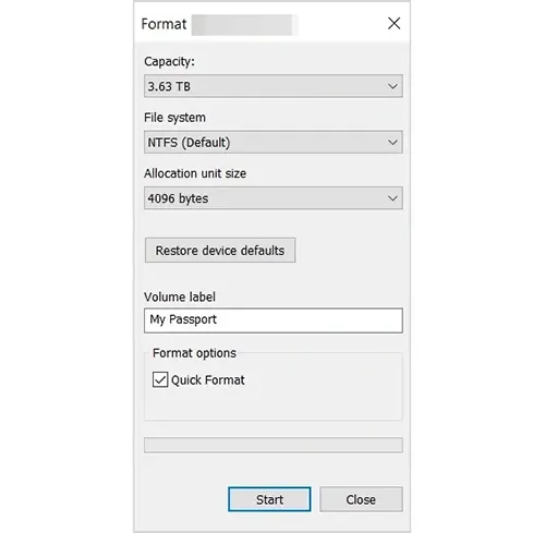 empty a pen drive with formatting