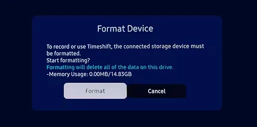 Согласитесь отформатировать USB-накопитель, если появится соответствующее сообщение.