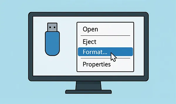 como formatar unidade USB