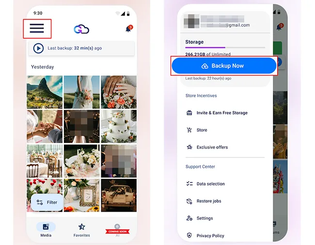 Sichern Sie Ihre Android-Daten mit G Cloud Backup, bevor Sie das Gerät auf Werkseinstellungen zurücksetzen.