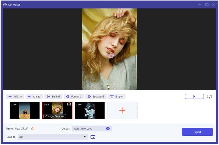 写真を編集してGIFを作成する