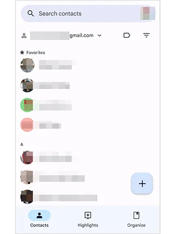 sincronizza i contatti da Android ad Android tramite i contatti Google
