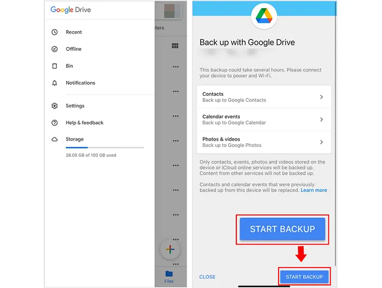 Daten vom iPhone auf Android mit Google Drive synchronisieren