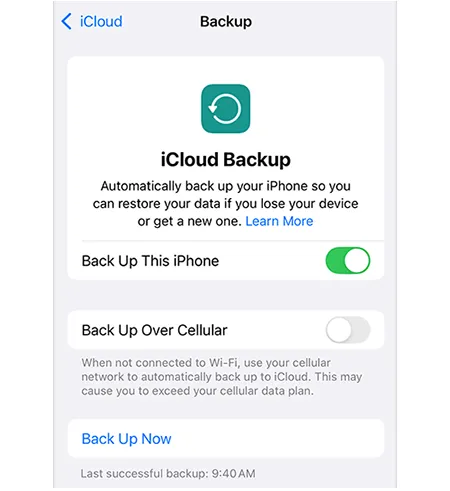 back up iphone data to icloud