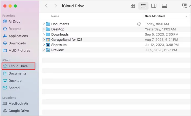 guardar los archivos de iCloud Drive a Mac