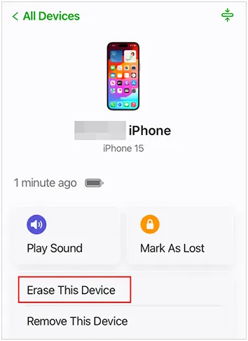 réinitialisation d'usine de l'iPhone avec iCloud