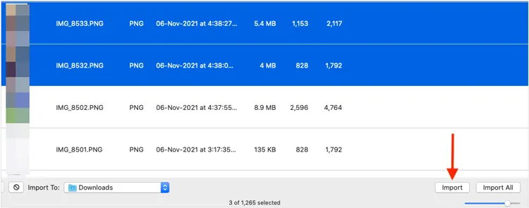使用影像捕捉功能將 iPad 上的影片匯入 Mac。