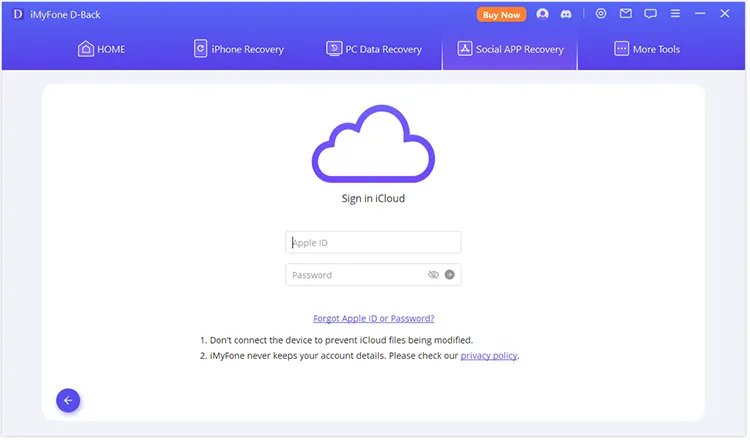 從 icloud 帳戶恢復